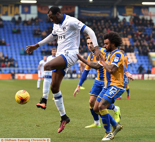 HOLD-UP PLAY: New boy Michael Ngoo brings the ball under control