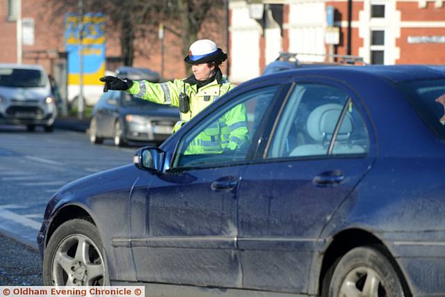 ANYWHERE over there . . . a driver is instructed to park up