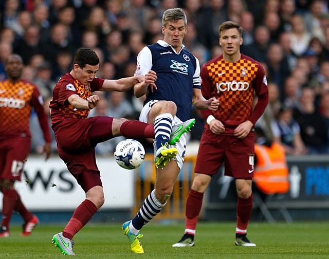 BRADFORD BOOST: Josh Cullen (left) has seen his loan stay extended