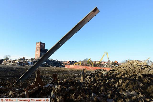 Updated photo of Maple Mill after being destroyed by huge blaze.