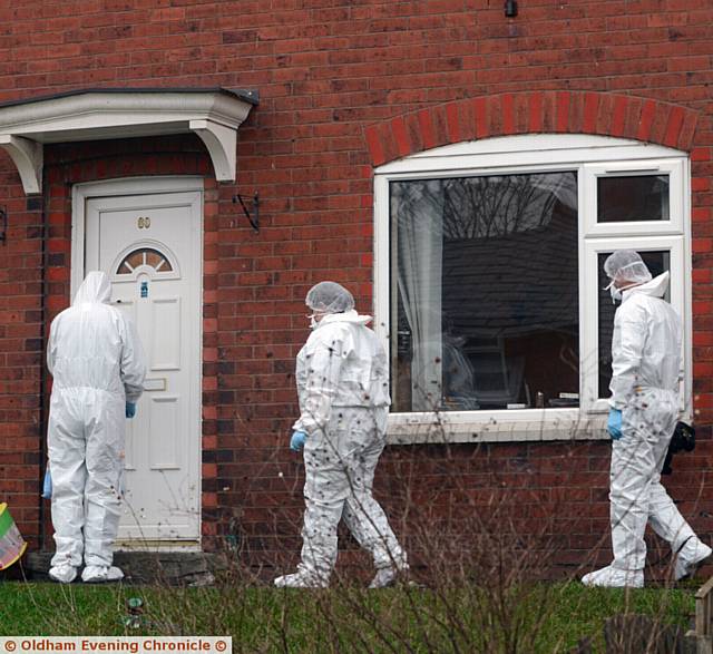 THE crime scene investigation team at the house in Kensington Avenue, Royton.