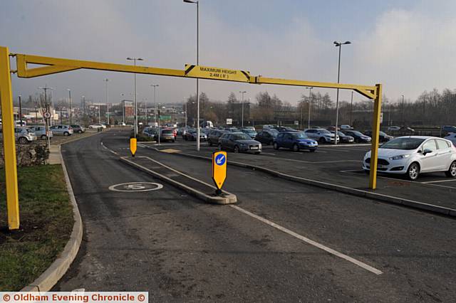 Cars park at former Metrolink car park at Mumps, Oldham.