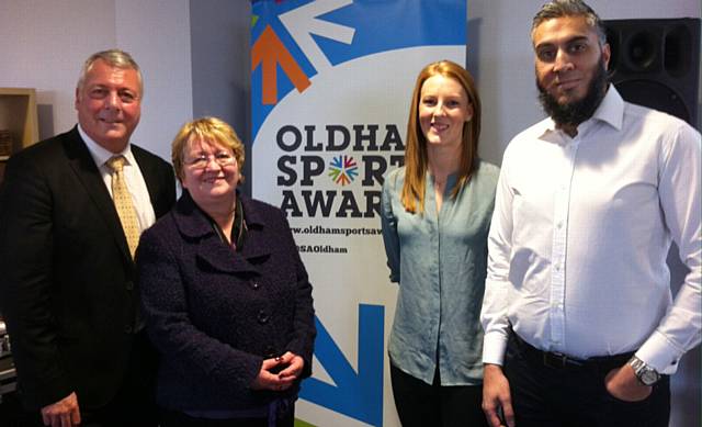 BACKING . . . Jeremy Broadbent, Councillor Jean Stretton, Nicola White and Omar Rahim, of Energi Mine
