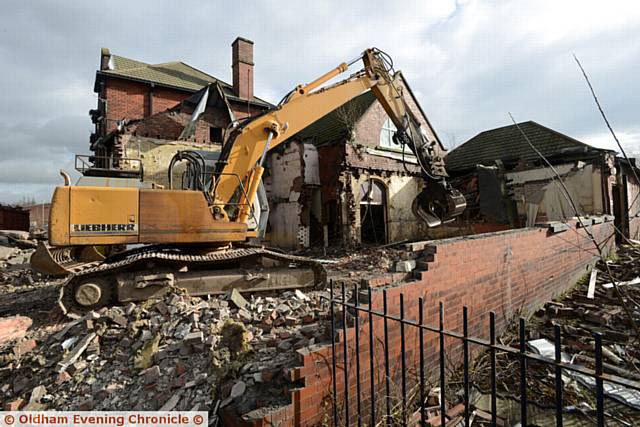 COMING down . . . Byron Street Infant School, Royton