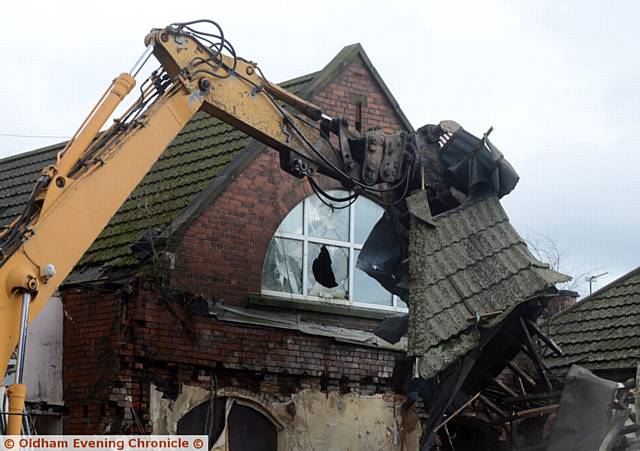 COMING down . . . Byron Street Infant School, Royton