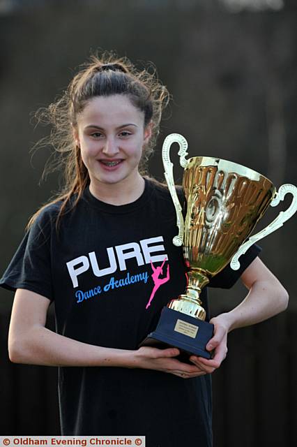 Megan Scoltock shows off her trophy