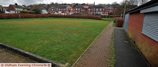 DISUSED . . . the bowling green in Lees