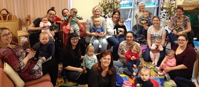 PRAISED . . . The breastfeeding support group at Shaw and Crompton Children's Centre