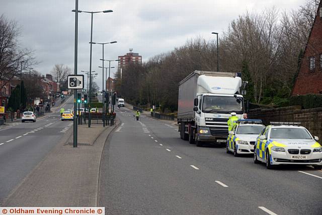 Pedestrian knocked down by lorry on Manchester Road, Werneth.