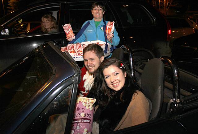 CUSTOMERS are served at a similar drive-in event at Tesco in Northwich