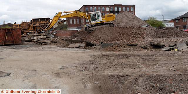 Byron Street School demolition, progress pic.