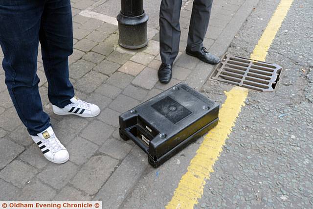 A CASH box dropped by the raiders