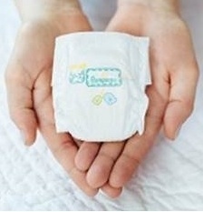 NEW . . . Trying out the new Pampers Preemie Protection Size P3 nappies