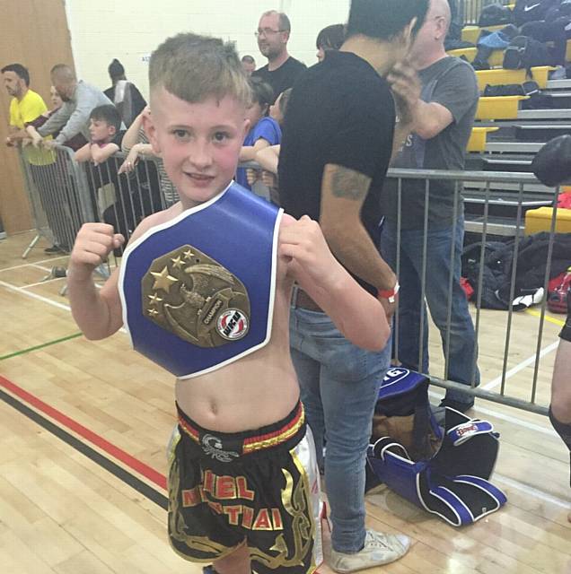 BRAYDEN Watson who won the eight to 10 years belt in the British Open Championship in Solihull
