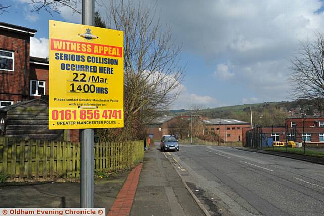 Scene of fatal car crash involving a Porsche on Greenacres Road (near Heywood Street)..