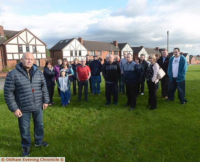 LOCAL opposition . . . residents on Arncliffe Rise, Moorside