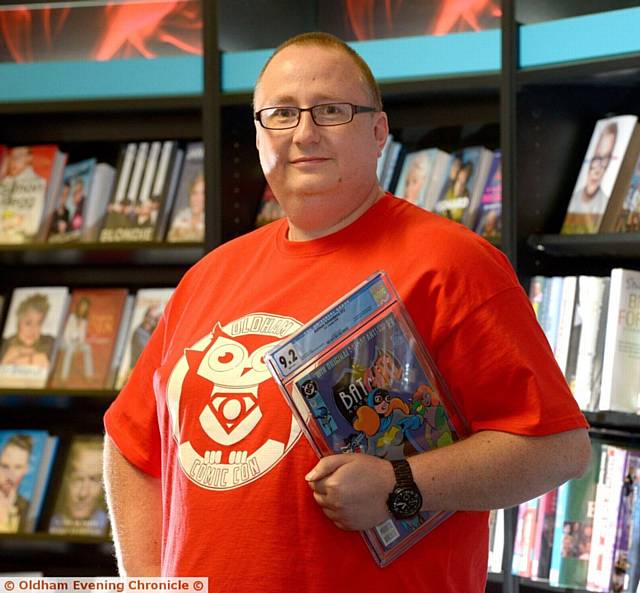 Comic Con, Oldham Library. Organiser Dennis Whittle