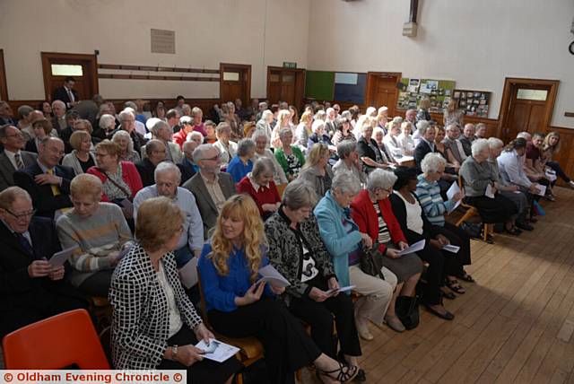 THE congregation prepare for the penultimate celebration service before the church closes on Sunday