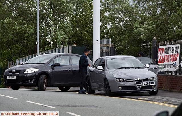 JUST nipping in . . . illegal parking outside the store on Chamber Road