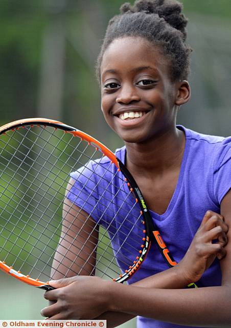 RISING tennis star Abigail Belibi