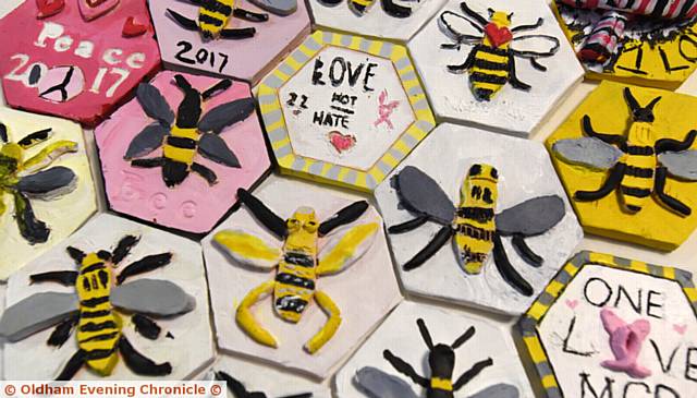 HULME Grammar School pupils have been making ceramic bee pieces for a mural