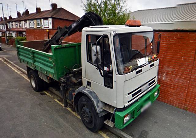 Truck stolen from Si Tec Building Supplies on Hadfield Street, Hathershaw. PIC by Google Street View.