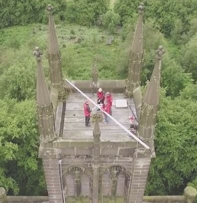 VIEW from above . . . OMRT at St Chad Church