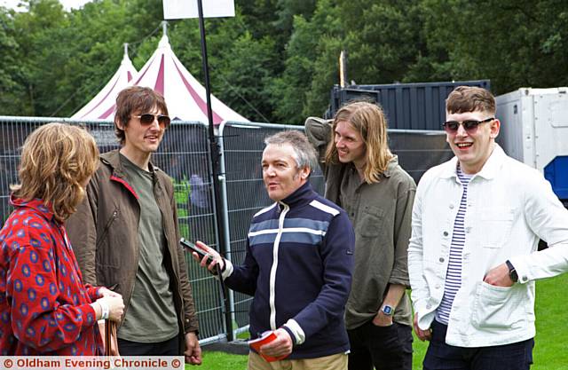 Cotton Clouds music festival at Saddleworth Cricket Club. PIC shows Shadow Palace and Simon Smedley.