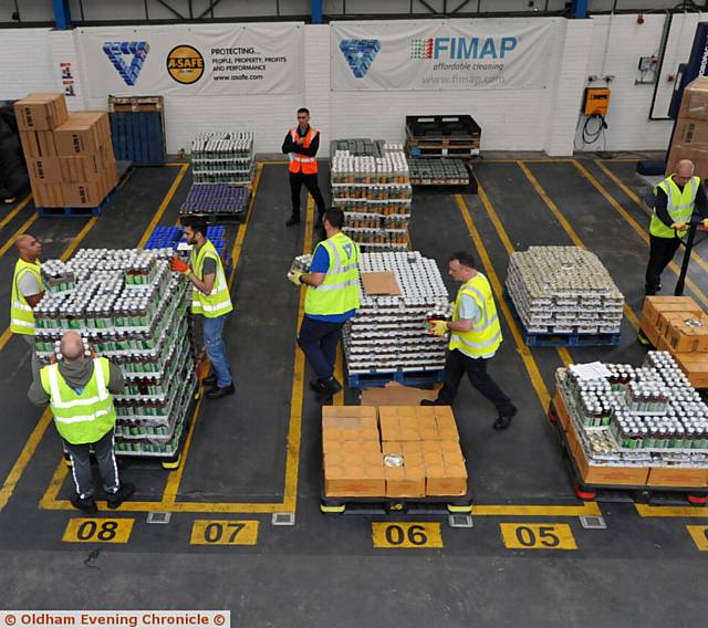 Mantra Learning trainees in the warehouse