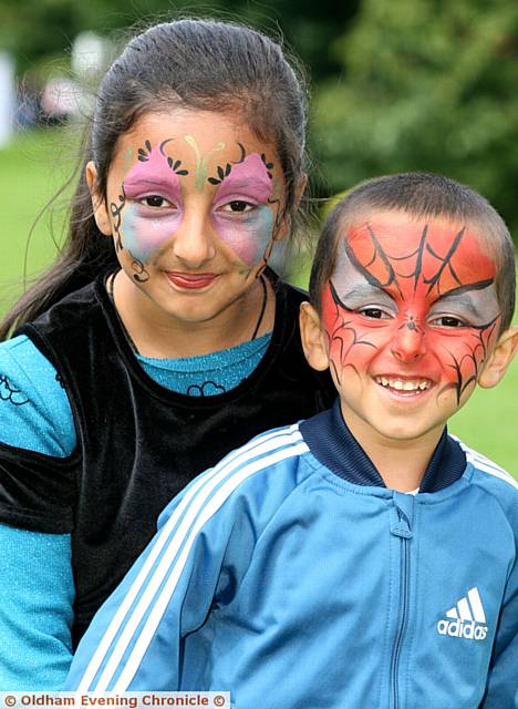 FACE paints . . . Zainab Afzal and Muhammad Ismail
