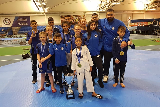 The Oldham LGA Horizon Taekwondo Club team pictured at the national championships