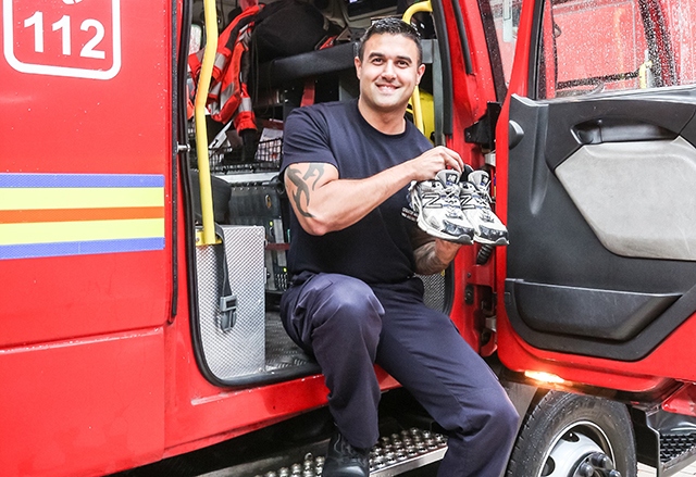 Oldham firefighter Aaron Parmar