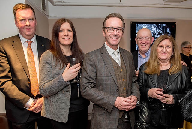 Oldham Coliseum Civic evening. L-R: John Dalziel (Deputy Head, Oldham Hulme Grammar School), Judith Dalziel, Andrew Sutherland (OMBC Director of Education), Cllr Eddie Moores and Kath Moores.

Picture by Darren Robinson