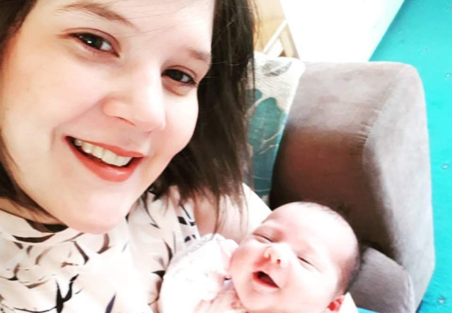 Gemma Clark with her youngest baby, Eilidh, who is now 12 weeks old