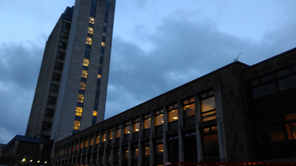 The civic centre, the base of Oldham council. 