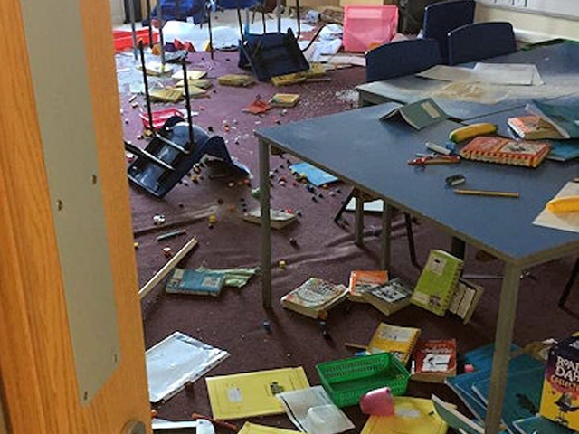 St John’s RC Primary School, Ann Street, Rochdale subjected to repeated vandalism since April this year
