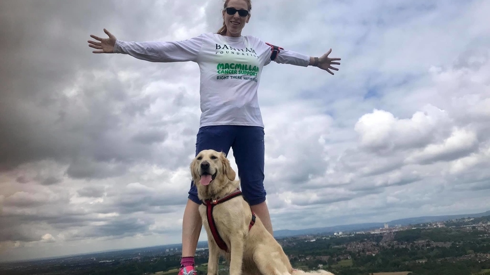 MP Angela Rayner is pictured with Luna