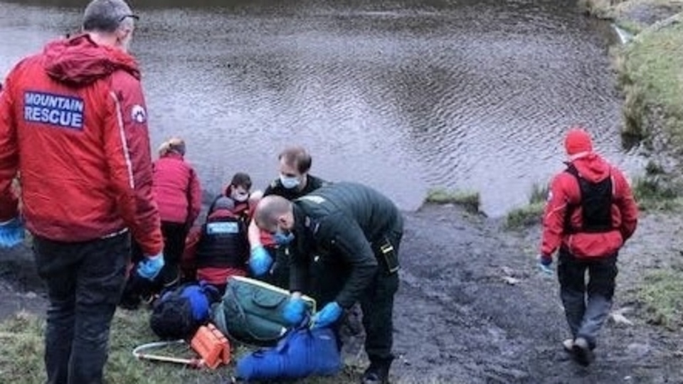 Some of the members of the rescue team attending to the weekend incident