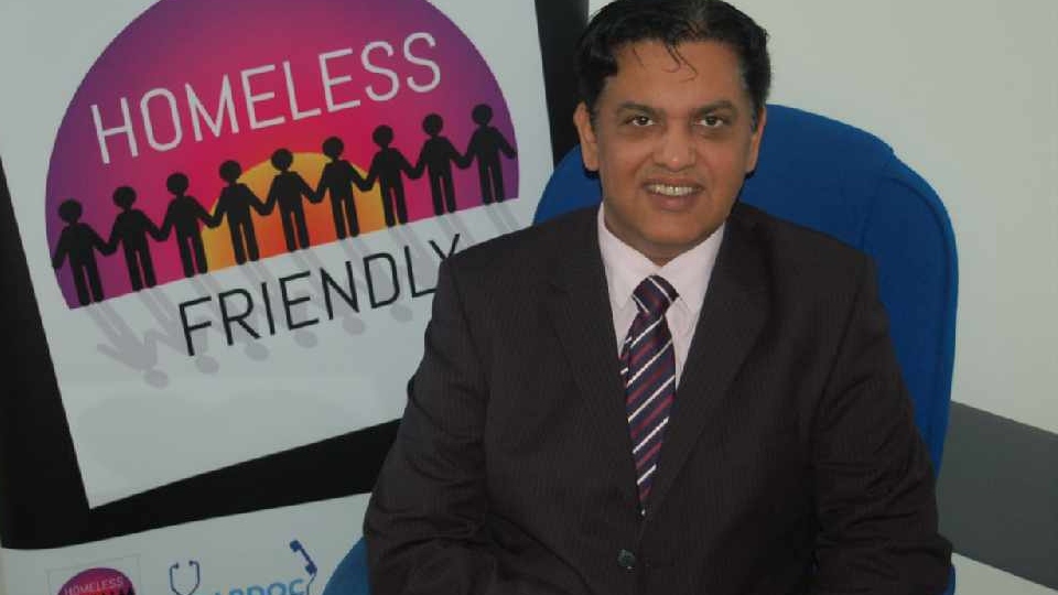 Homeless health campaigner Dr Zahid Chauhan OBE