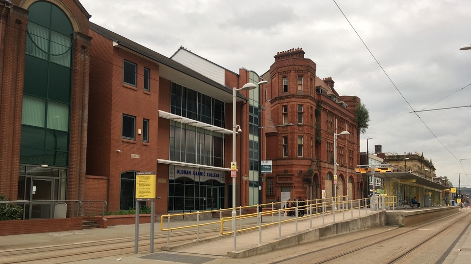 The Metrolink stop on Union Street in Oldham