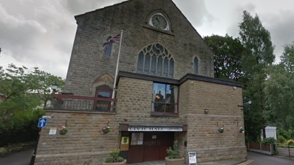 Uppermill Civic Hall. Picture courtesy of Google Street View