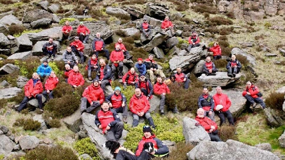 Members of Oldham Mountain Rescue team