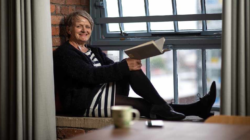 Claire Shepherd relaxing in her room at Native Manchester