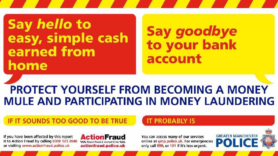 It is a top priority for Greater Manchester Police (GMP) to investigate reports of fraud thoroughly and take action to disrupt and stop fraudsters offending