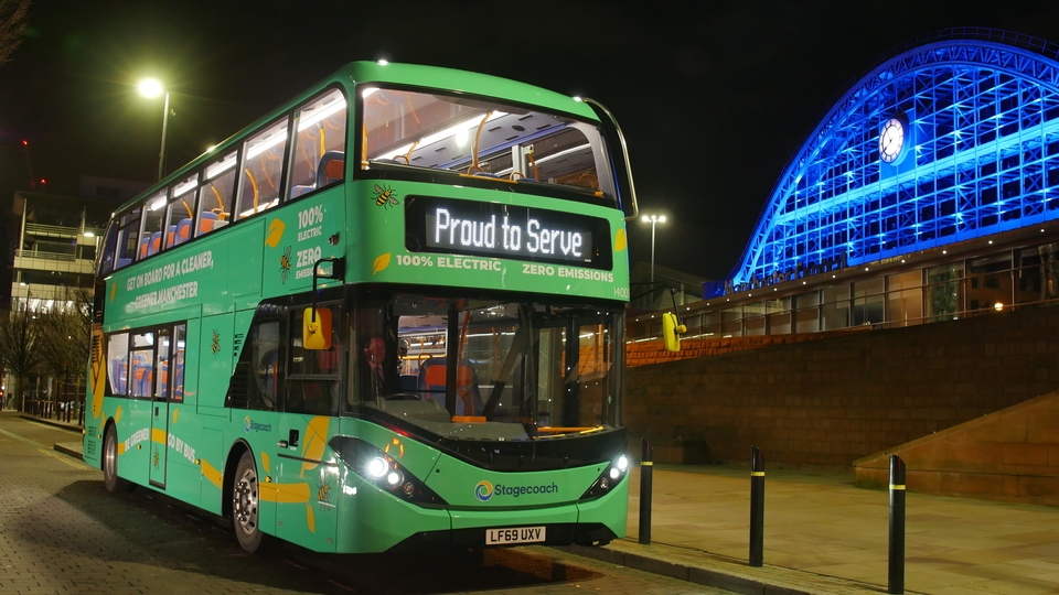 One of the new electric buses