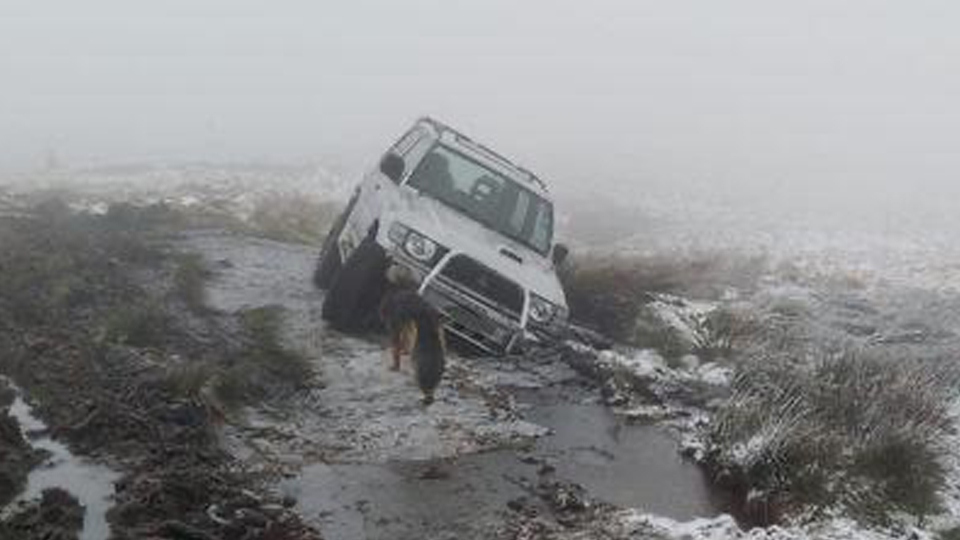 An abandoned vehicle on Marsden Moor