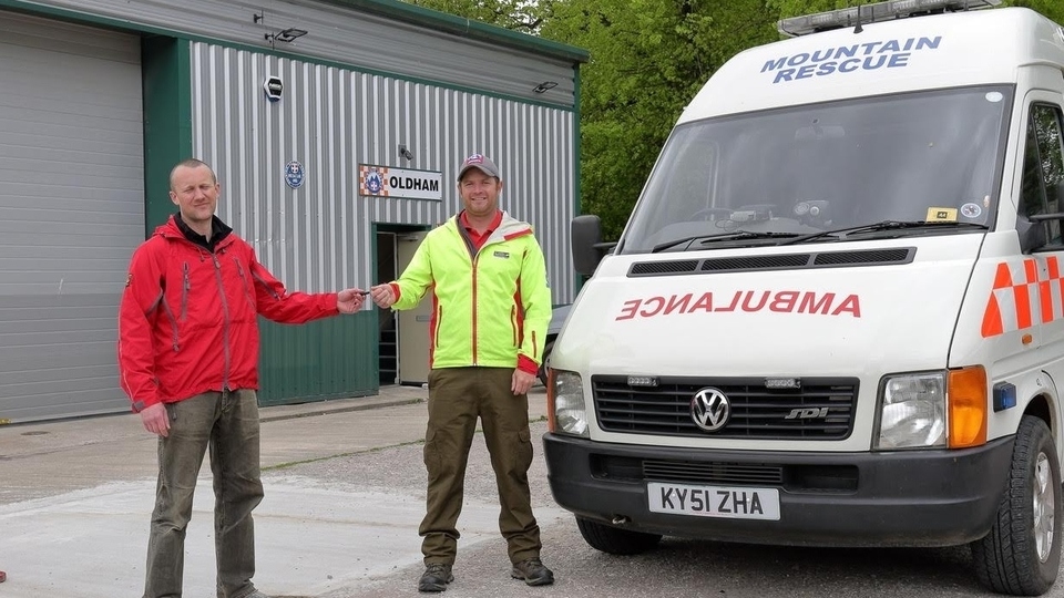 The van was handed over to Mike Eslick of the Cornish team by Oldham Mountain Team Leader Rob Tortoiseshell