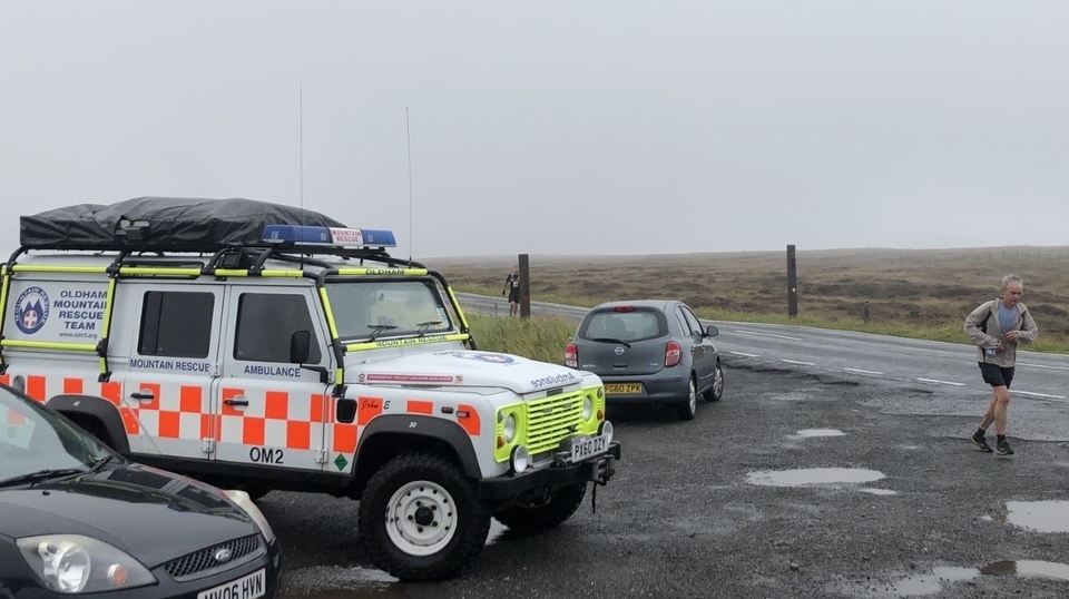 The rescue team were stationed at the end of the leg from Black Hill to the A635