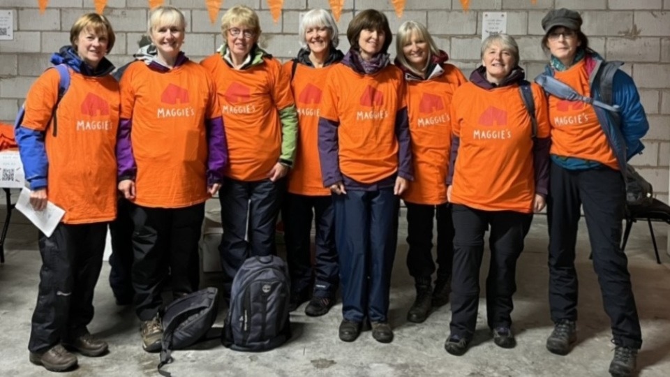 Pictured are the Saddleworth WI walkers (left to right): Sue Harding, Denise Farrow, Carole Cole, Gill Tobin, Deborah Thompson, Christine Burbidge, Karen Kane and Gill McCulley