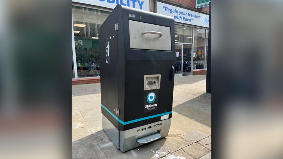 Oldham News Main News New bins are 'unuseable' for wheelchair users